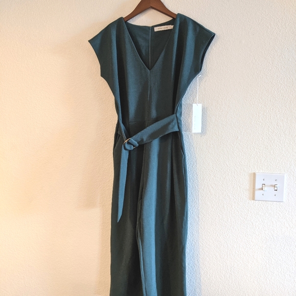 Bishop + Young | NWT Sleeveless V-Neck Jumpsuit - Green, Size Small - Picture 7 of 7